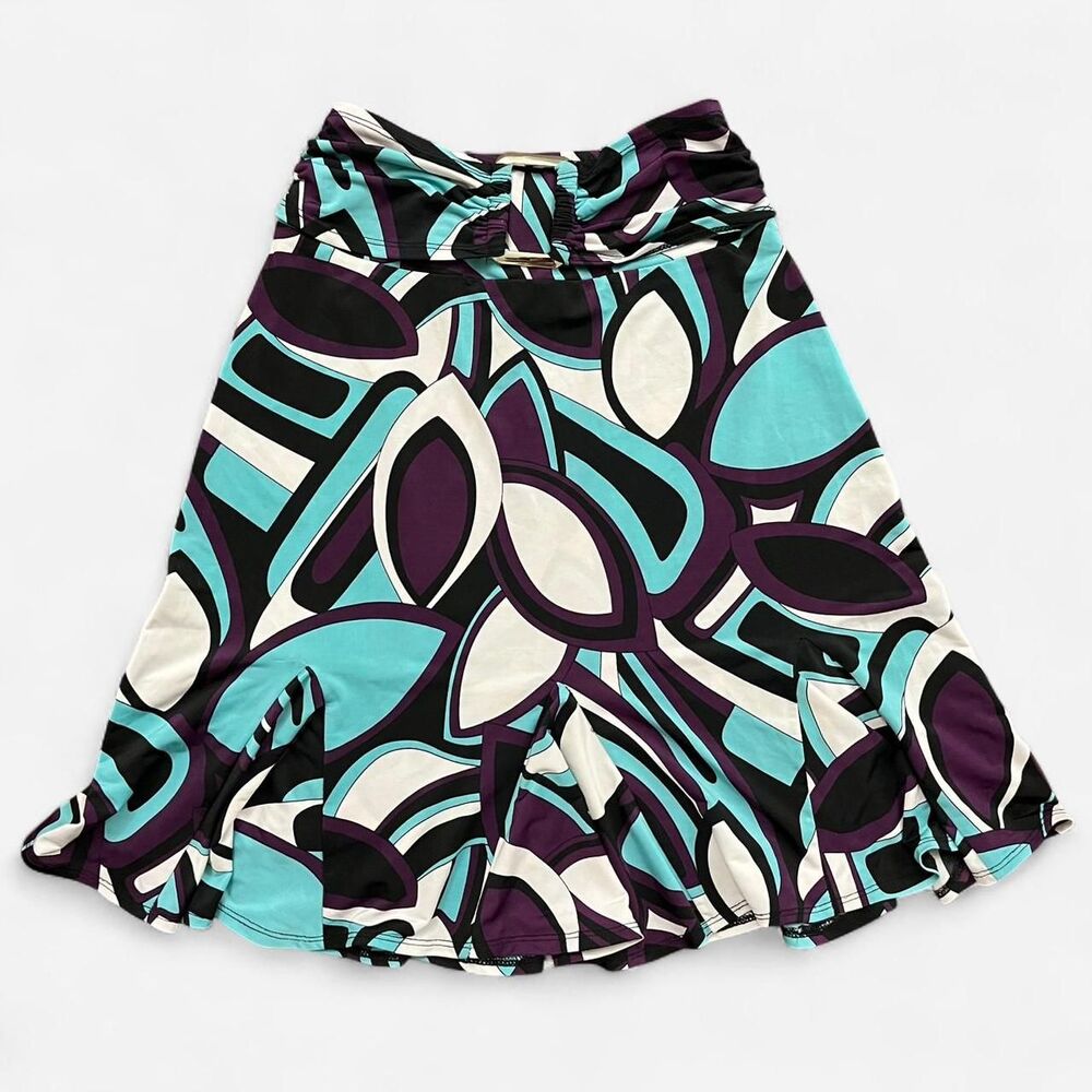 BCX Y2K multicolor abstract skirt